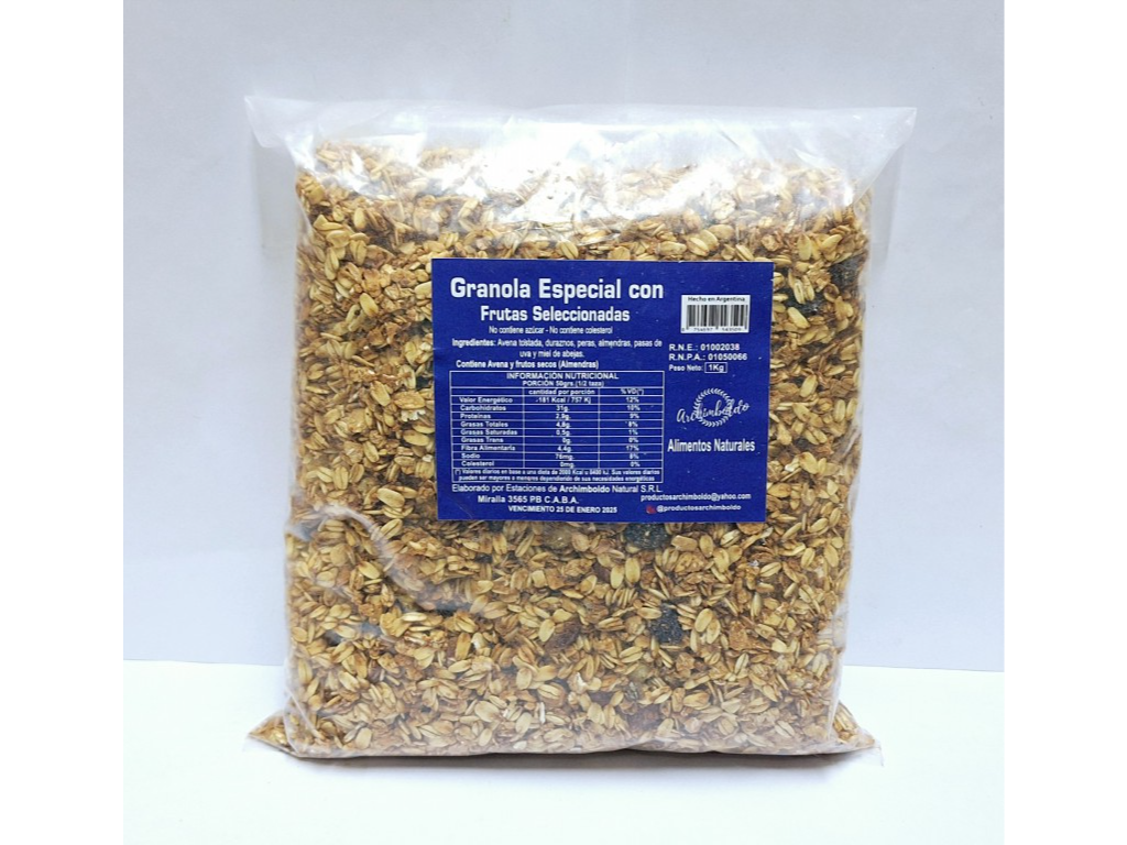 GRANOLA CON FRUTAS X1KG