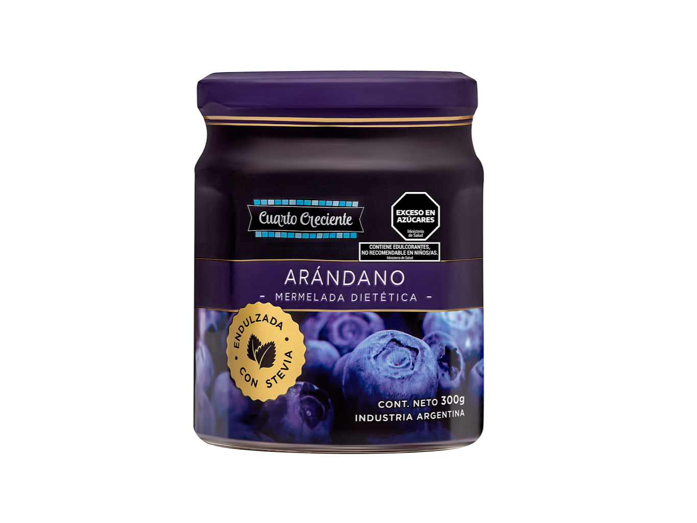 CUARTO CRECIENTE MERMELADA C/STEVIA ARANDANO