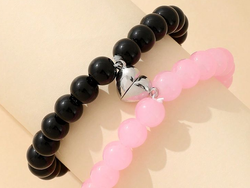 Pulseras compartidas con iman de Corazón