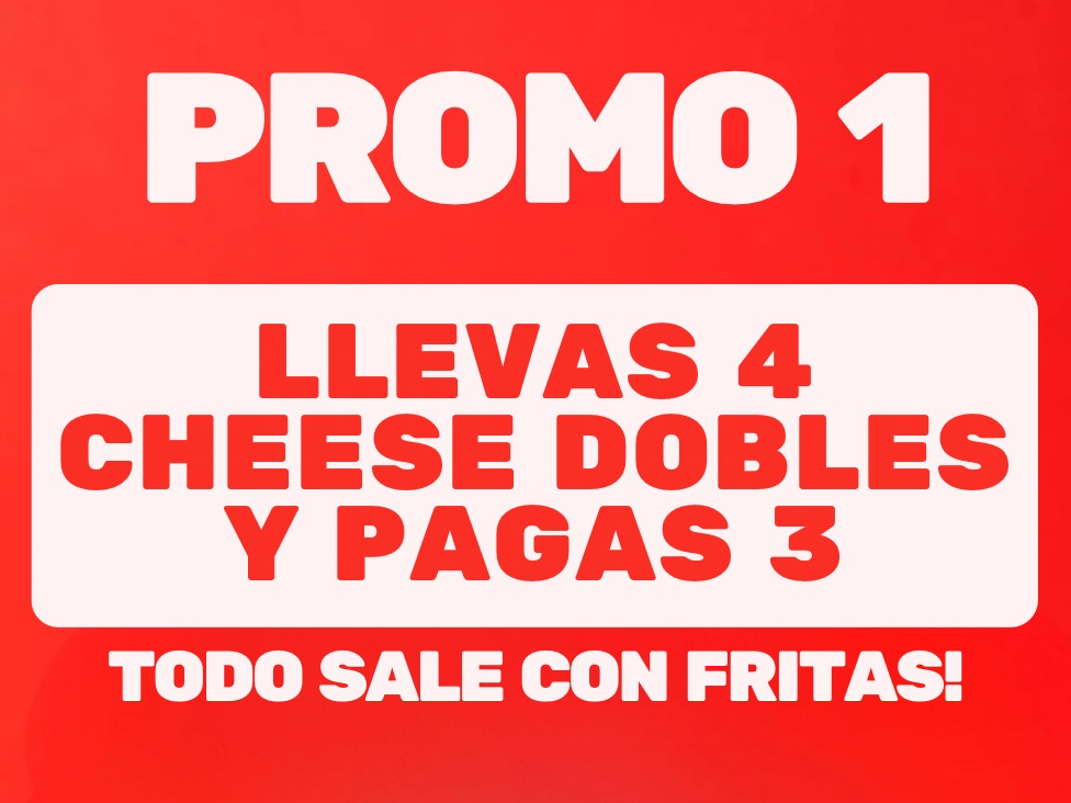 PROMO / 4 cheese dobles PERO PAGAS 3 / 👀