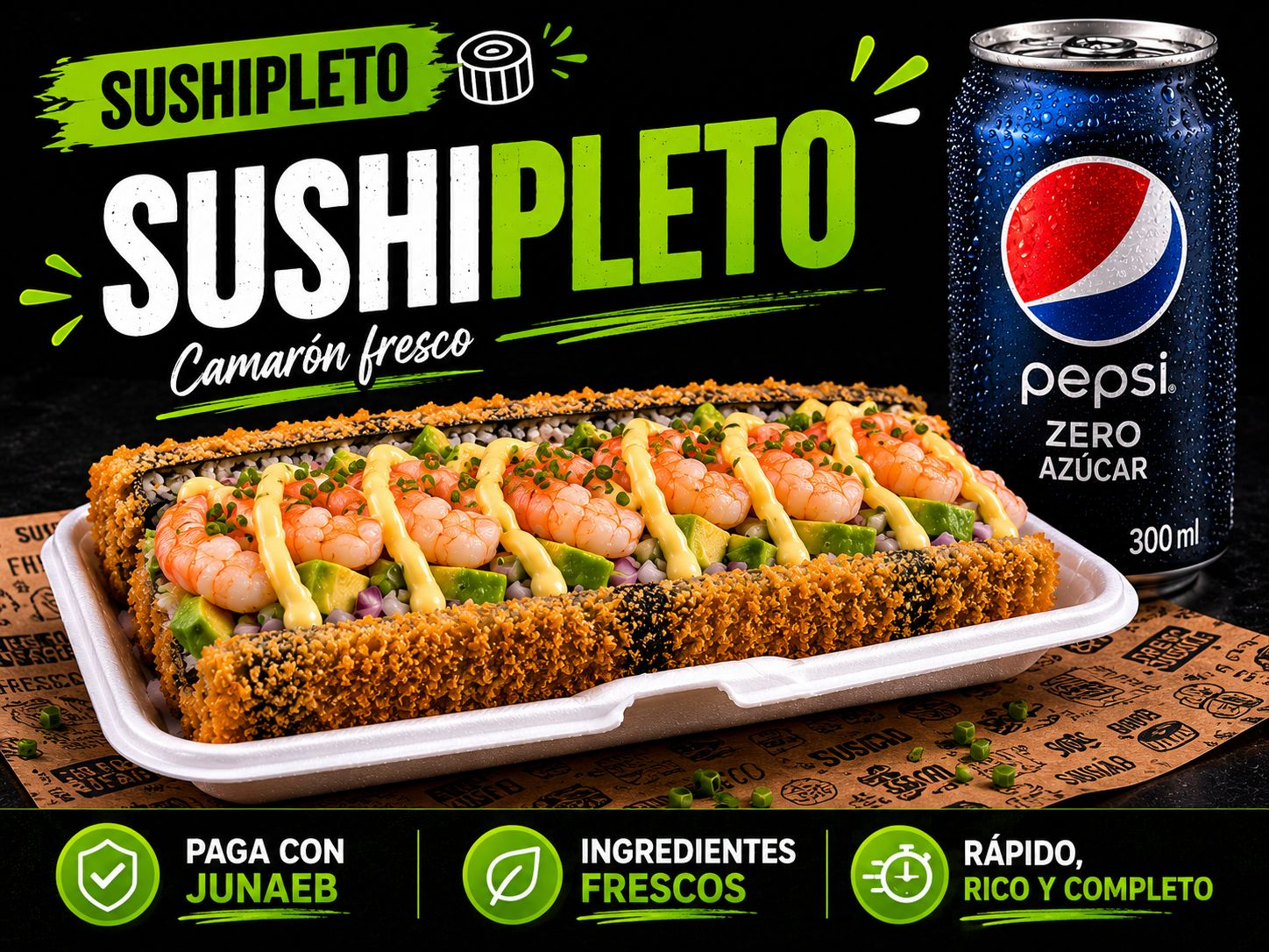 Sushipleto Camaron +Bebida