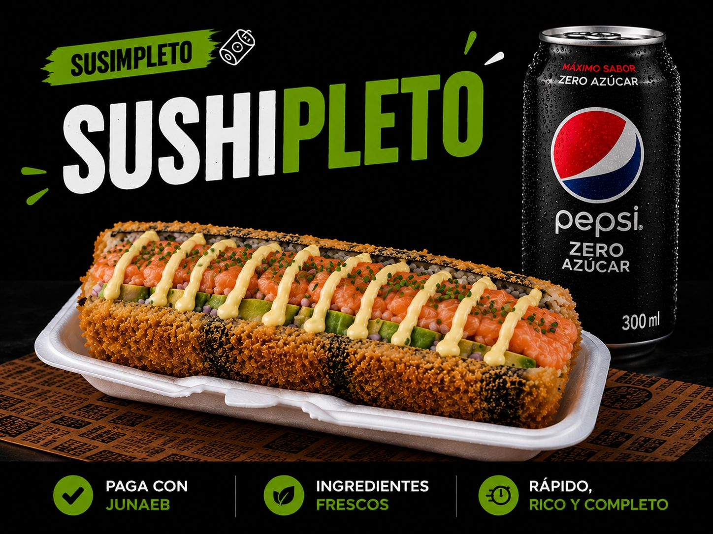 Sushipleto Salmon +Bebida