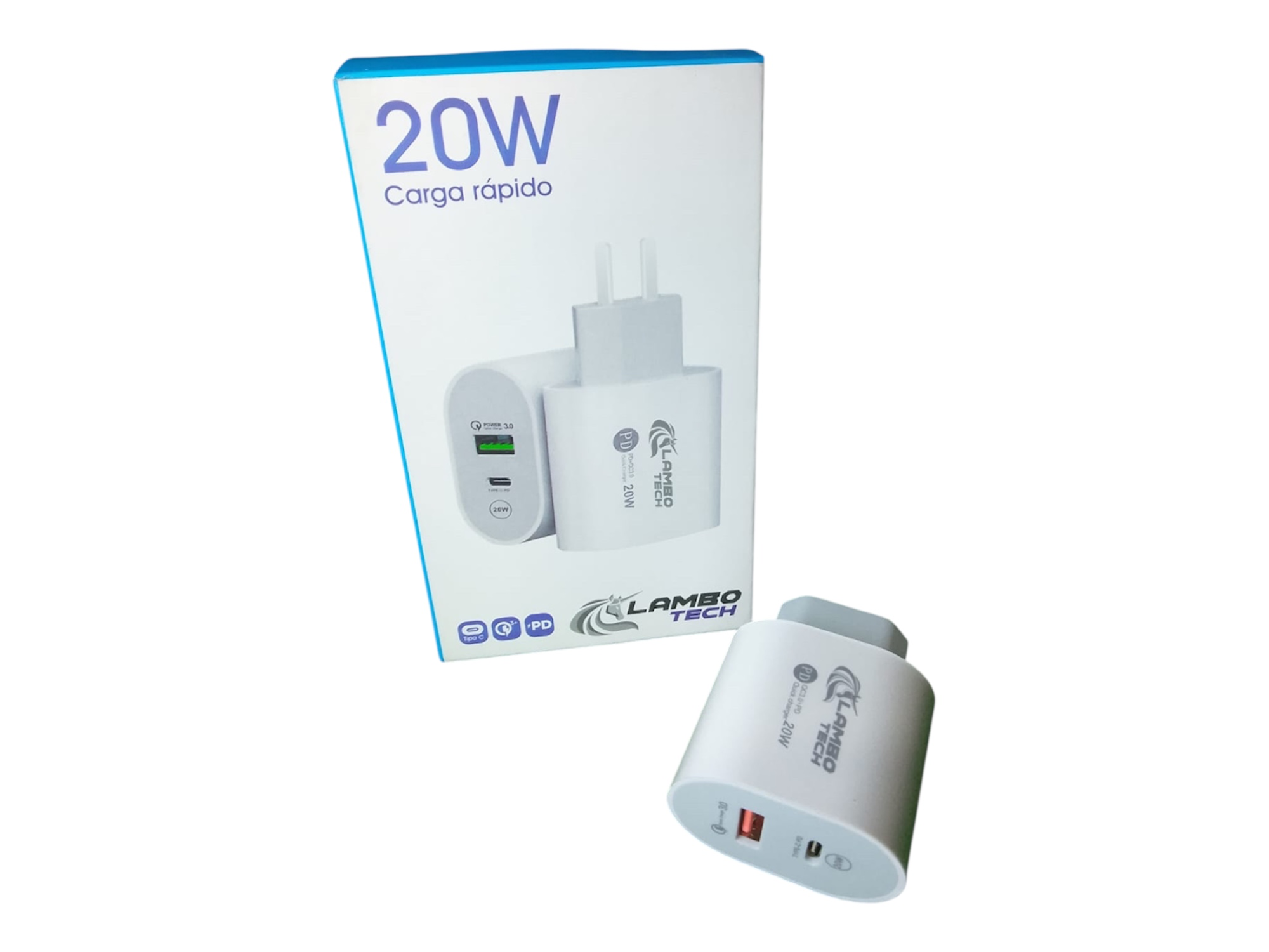 Cargador + USB tipo C 20w