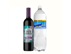 COMBO VINO PATO CRIOLLO MALBEC X 750 ML + SODA RUMIPAL X 2,25 ML