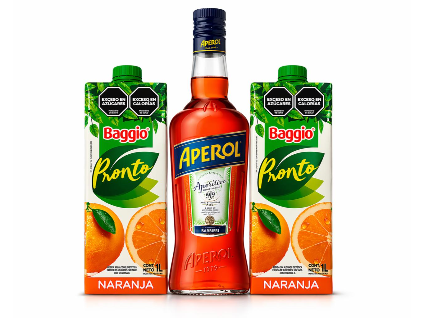 1 Aperol + 2 Baggio Naranja