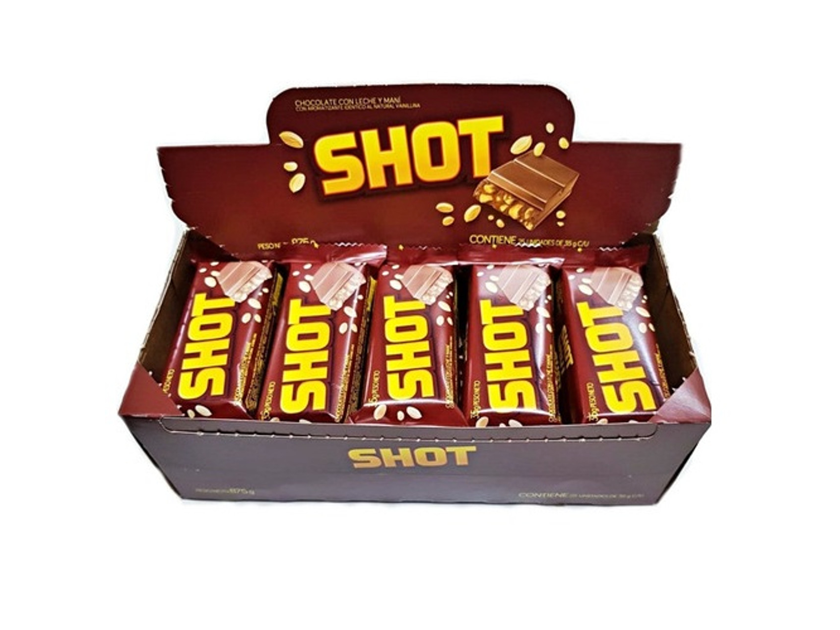 10 unidades de Shot con mani  35 grs