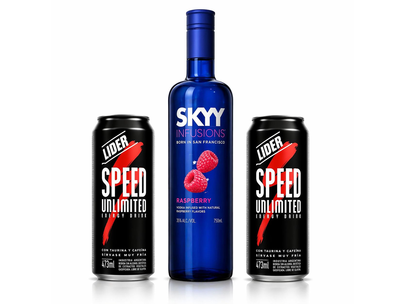 1 Skyy Raspberry + 2 Speed XL