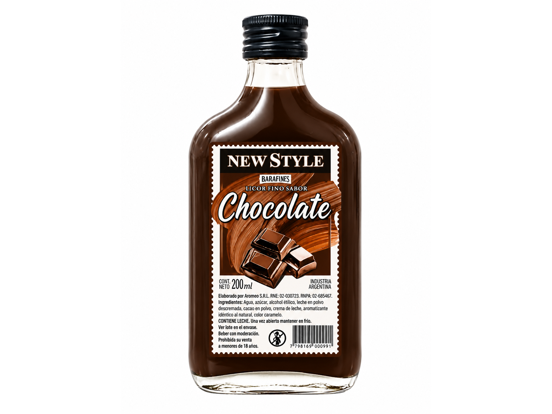 Petaca Licor Chocolate New Style x 01 unidad