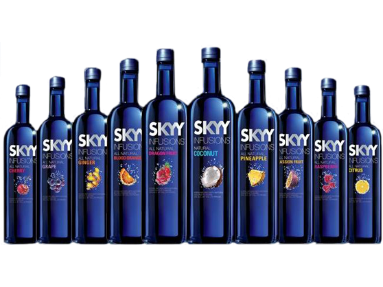 4 cjas Skyy  cerradas  diferente sabor