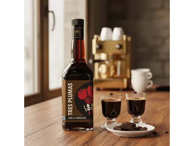 Licor 3 Plumas Cafe al chocolate x 01 unidad