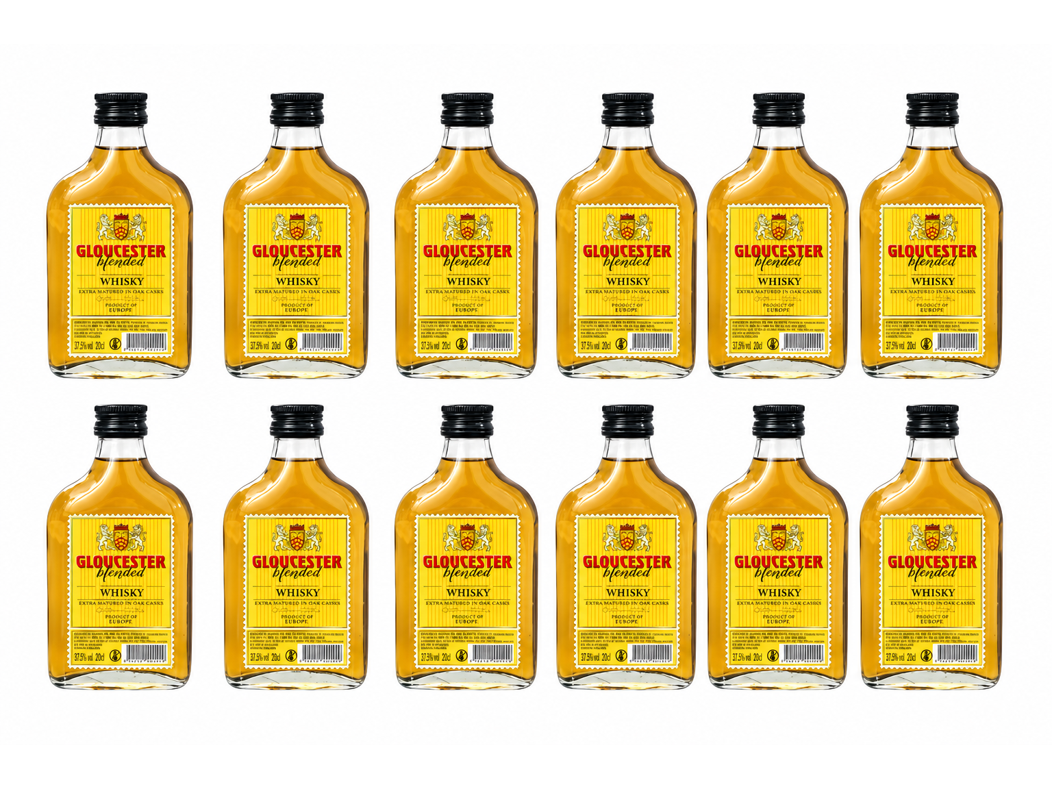 Petacas de whisky Gloucester  x 12 unidades