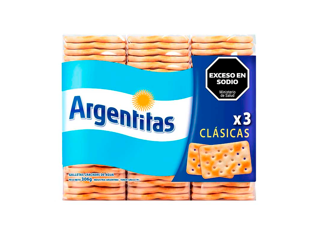 Galletitas de agua Argentitas caja x 12 paq