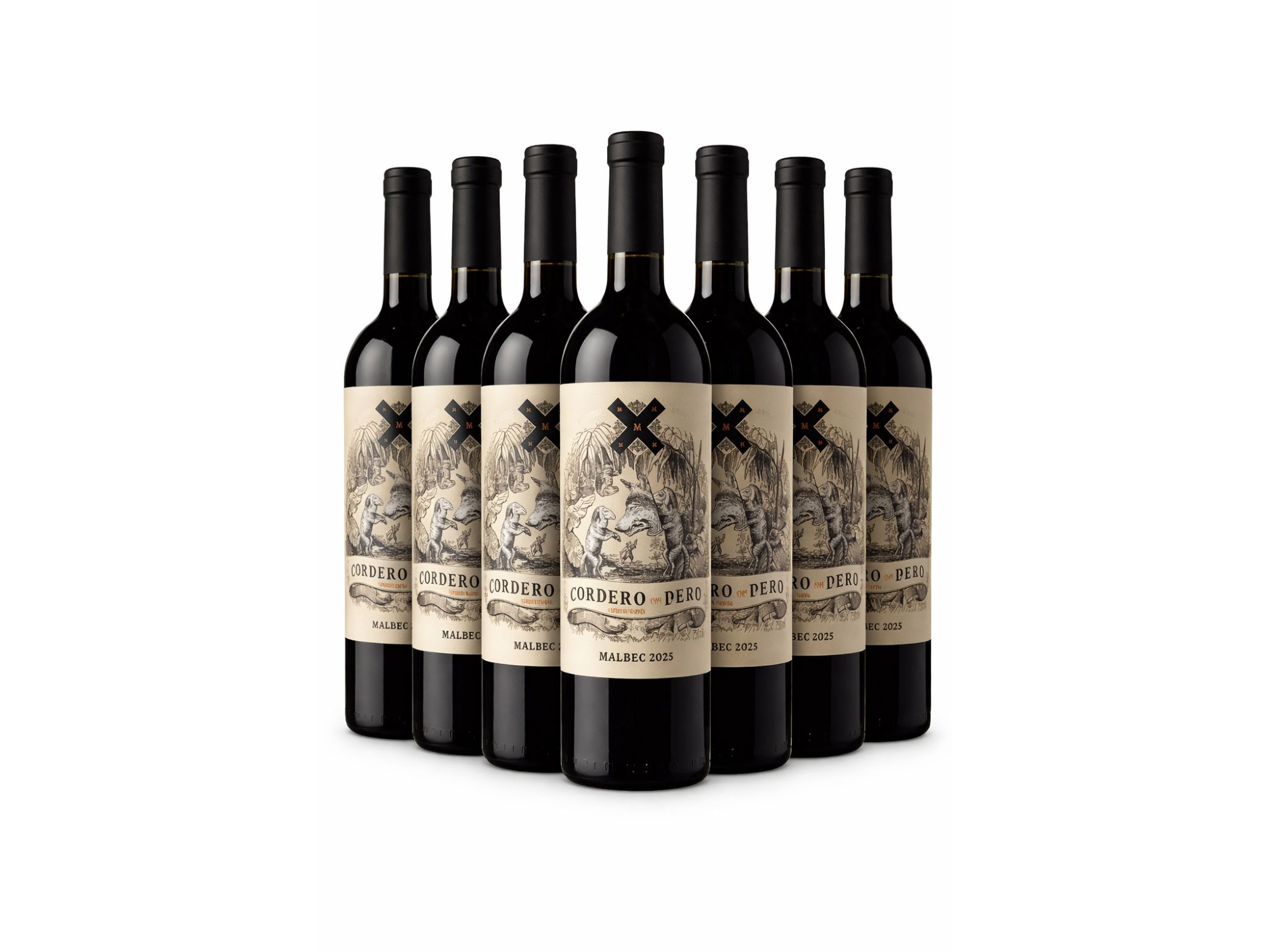 1 caja x 06 Cordero c/piel de Lobo Malbec
