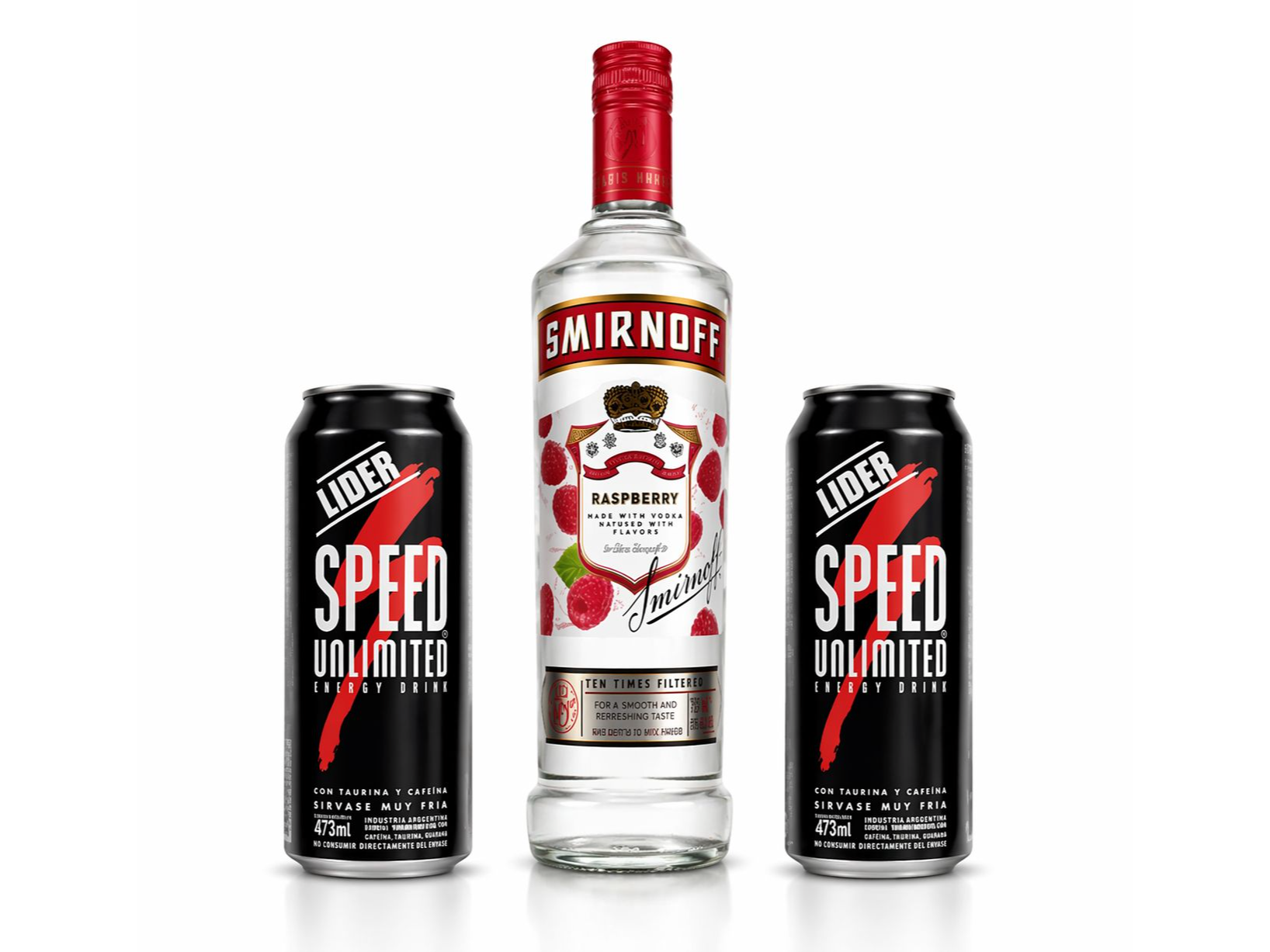1 Smirnoff Raspberry + 2 Speed XL
