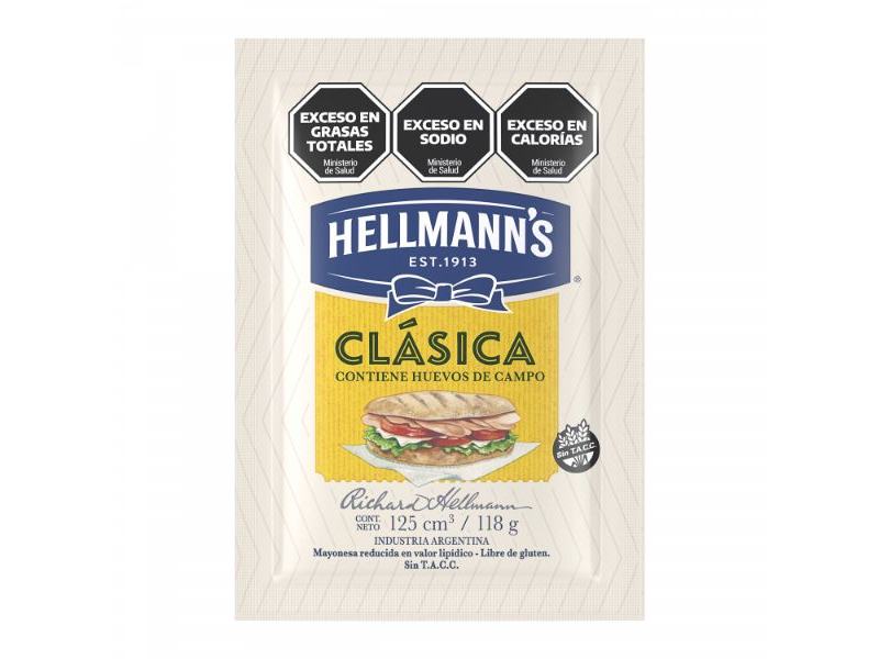 MAYONESA HELMANS 118 grs caja x 20 sobres