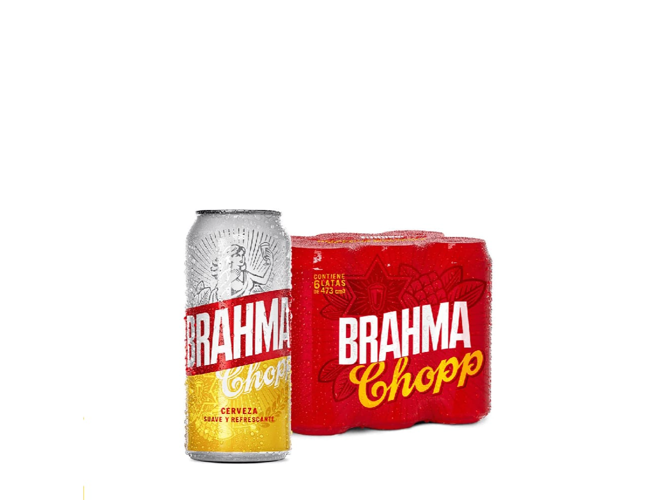 Lata Brahma 473 ml x 6 unid.