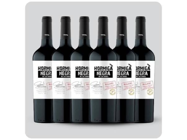 1 caja x 6 Hormiga Negra Malbec