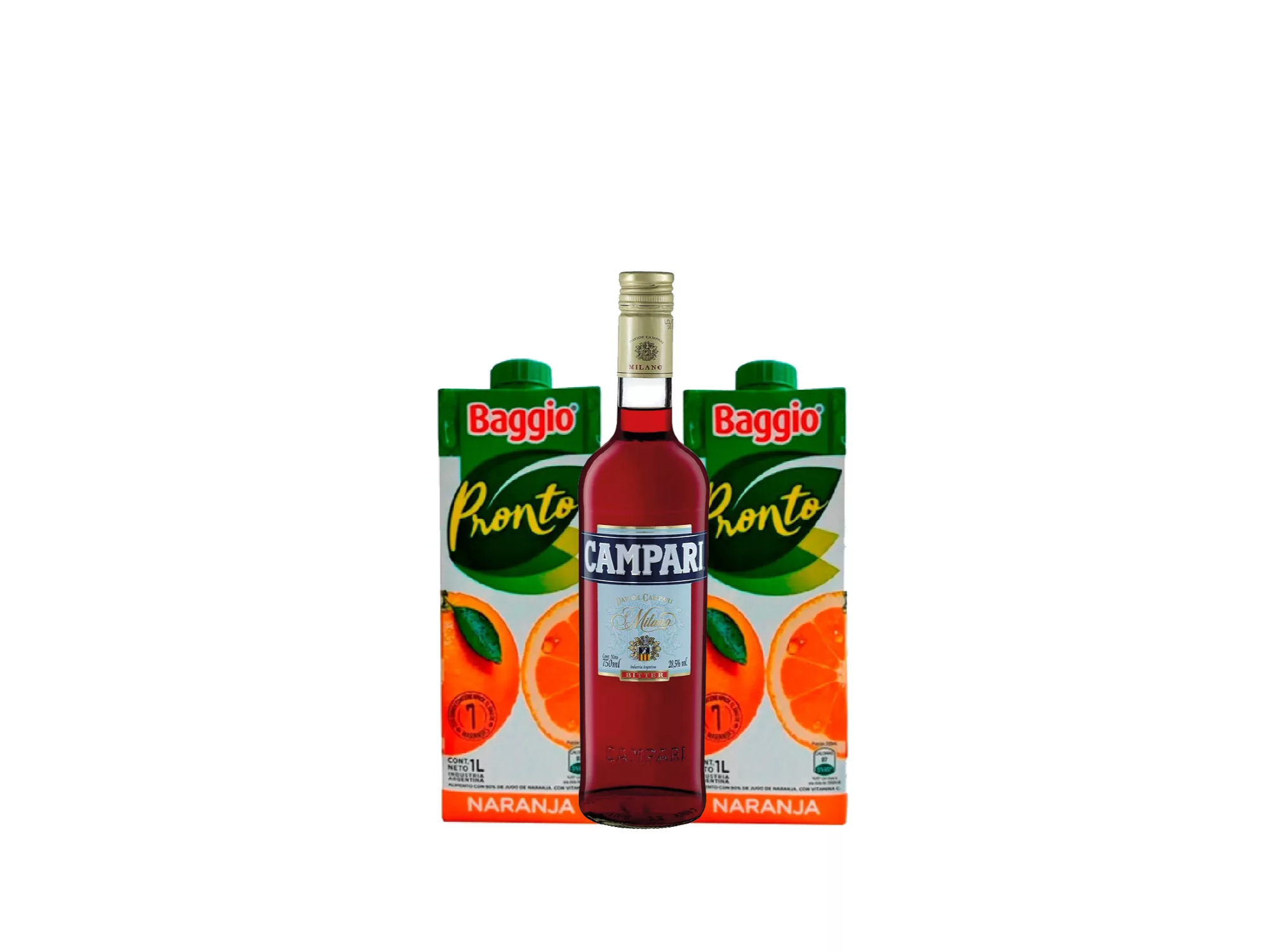 1 Campari + 2 Baggio Naranja