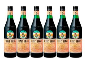 06 botellas Fernet  Branca 450 ml