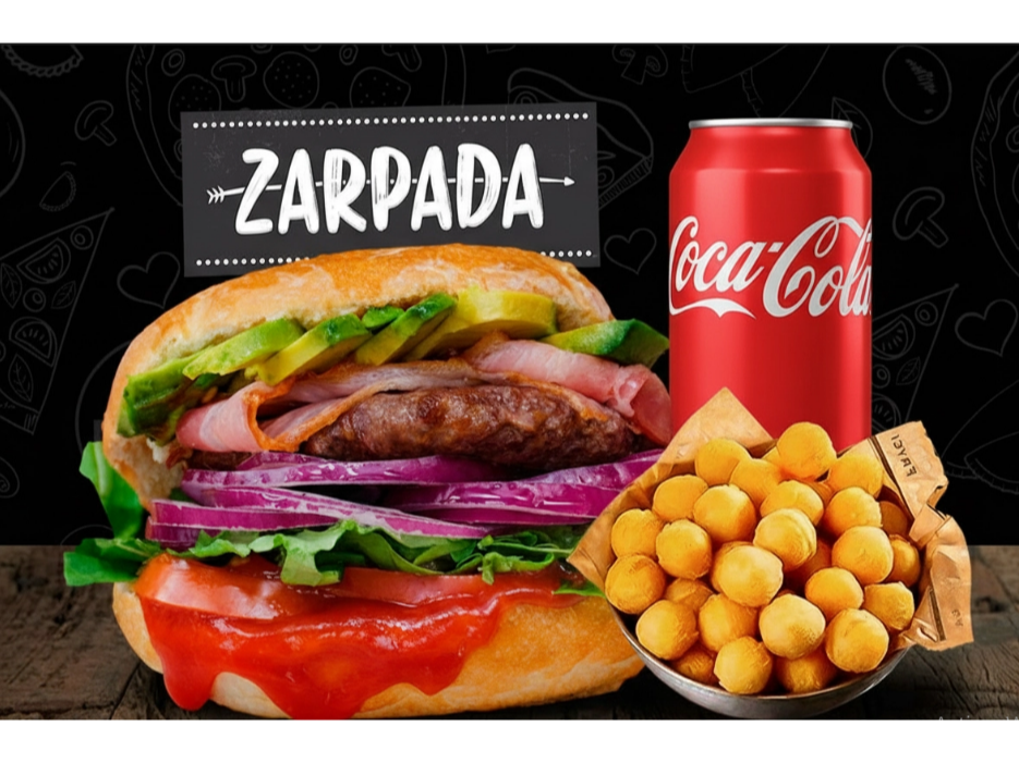 Combo - Hamburguesa Zarpada C/ papas y bebidas