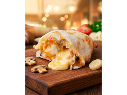 Palmitos, champiñones y queso