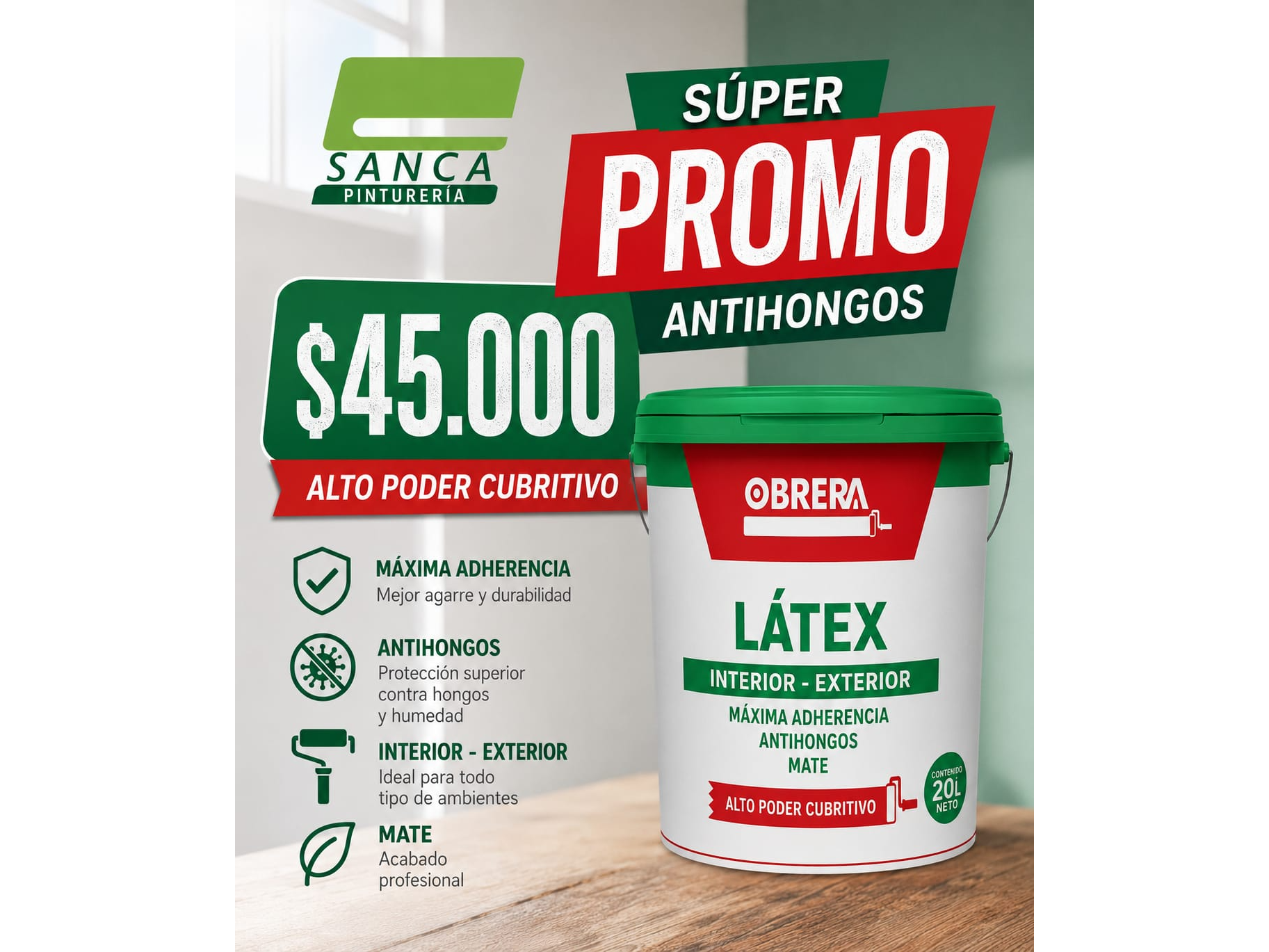 🔥🔥SUPER PROMO LÁTEX OBRERA🔥🔥