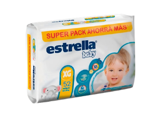 Pañales Estrella SuP Pac XG 52u