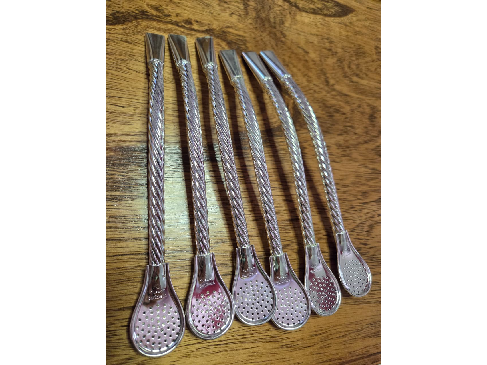 Bombilla Torneada de Alpaca con Baño de Plata Barrichile