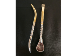 Bombilla Acero Torneada Pico Bronce