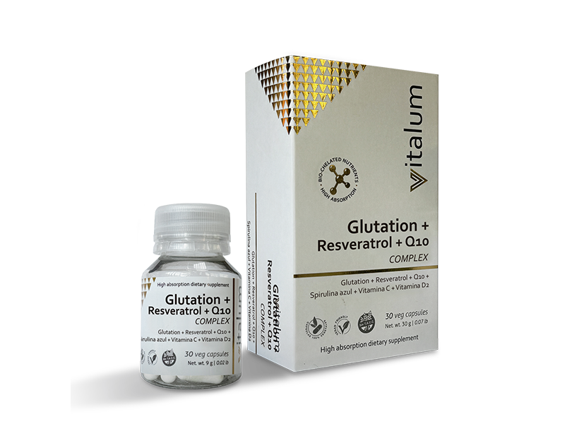 Glutation + Resveratrol + Q10 complex Vitalum x 30cap