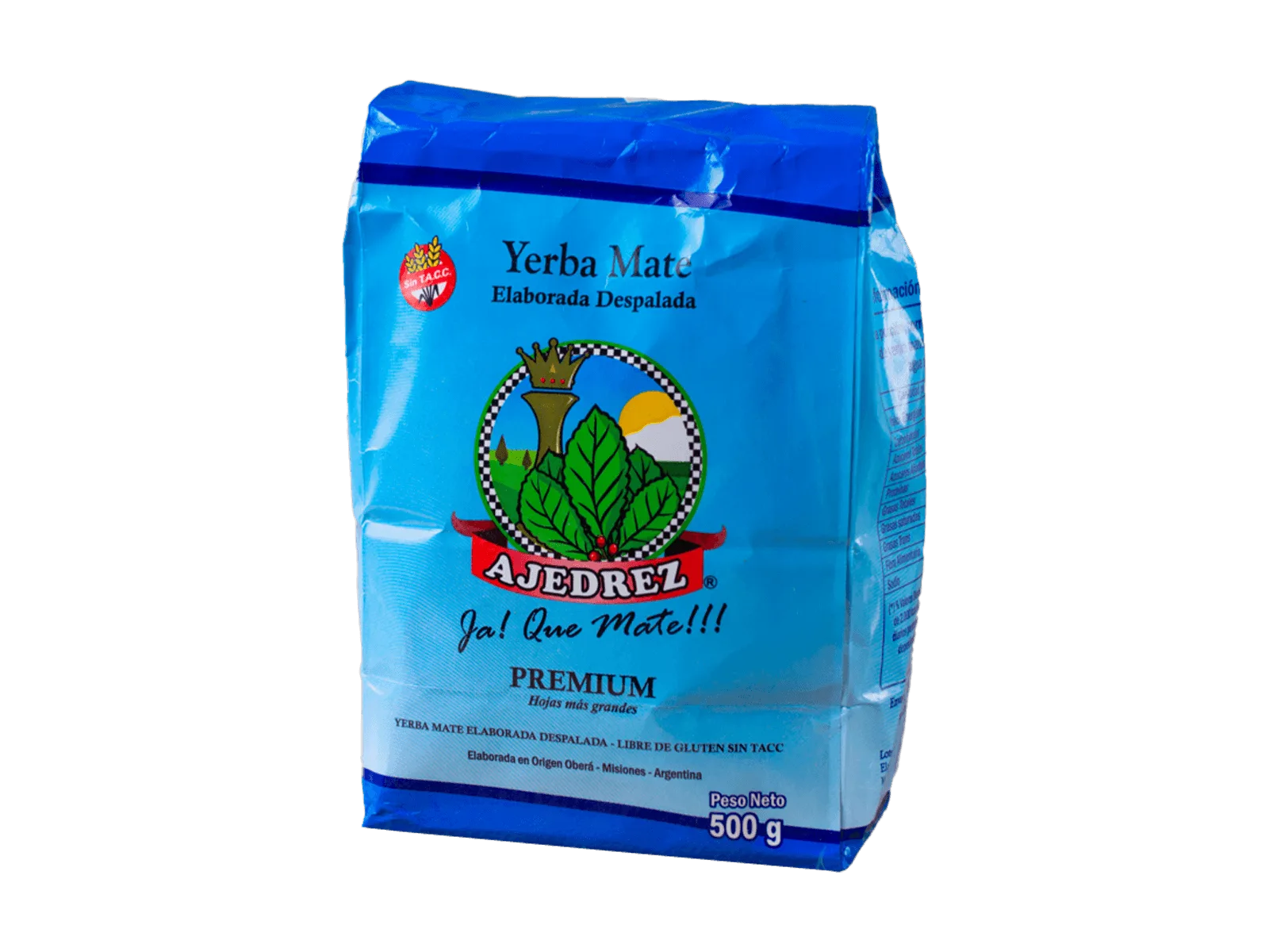 Yerba Ajedrez Premium despalada x500gr