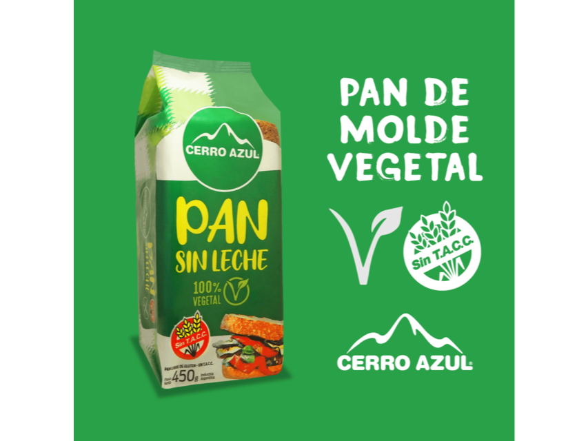 Pan de molde Cerro Azul sin leche x 450gr
