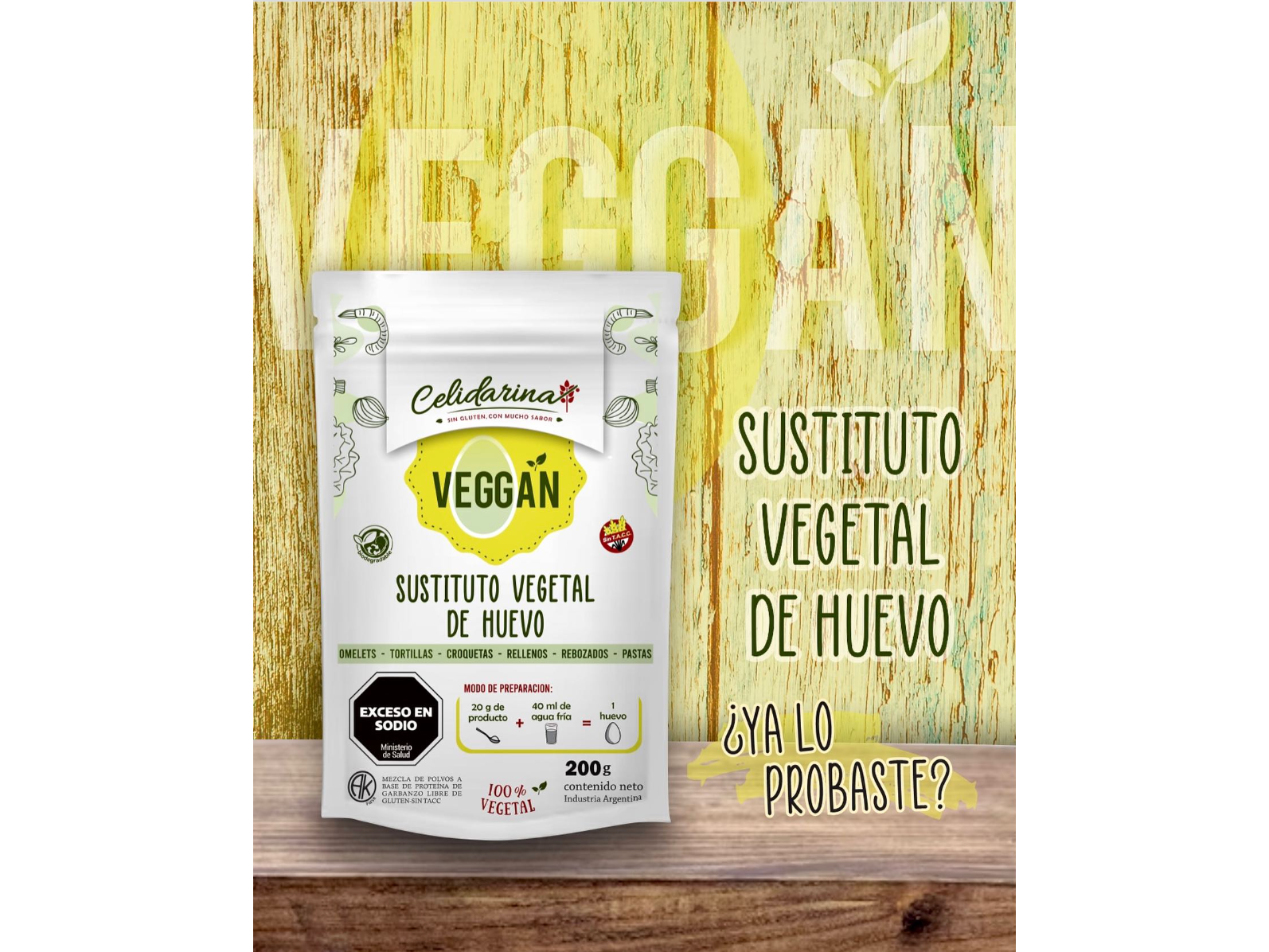 SUSTITUTO VEGETAL DE HUEVO CELIDARINA