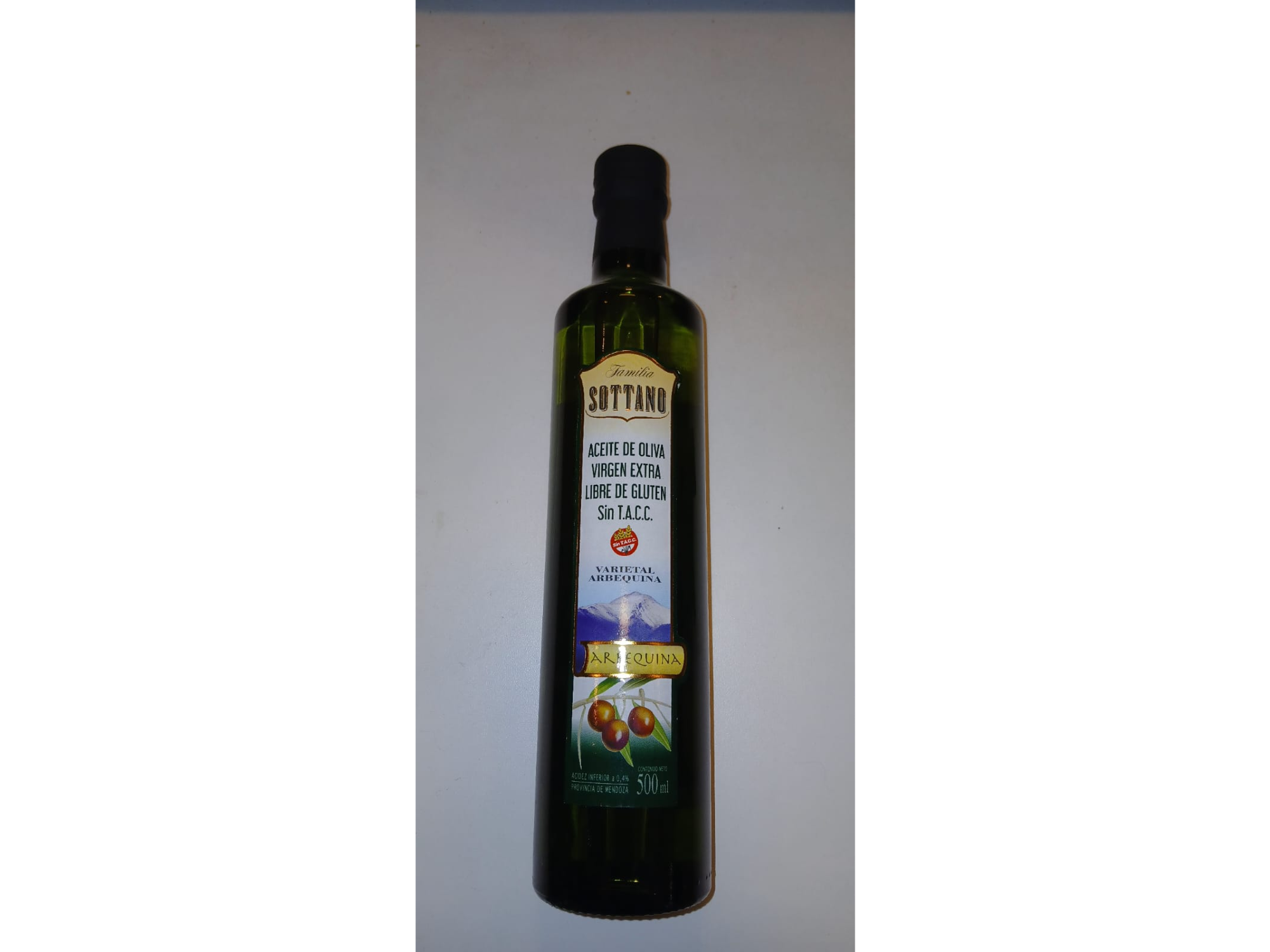 Aceite de oliva extra virgen Abrequina Sottano x 500 ml (Envase de Vidrio)
