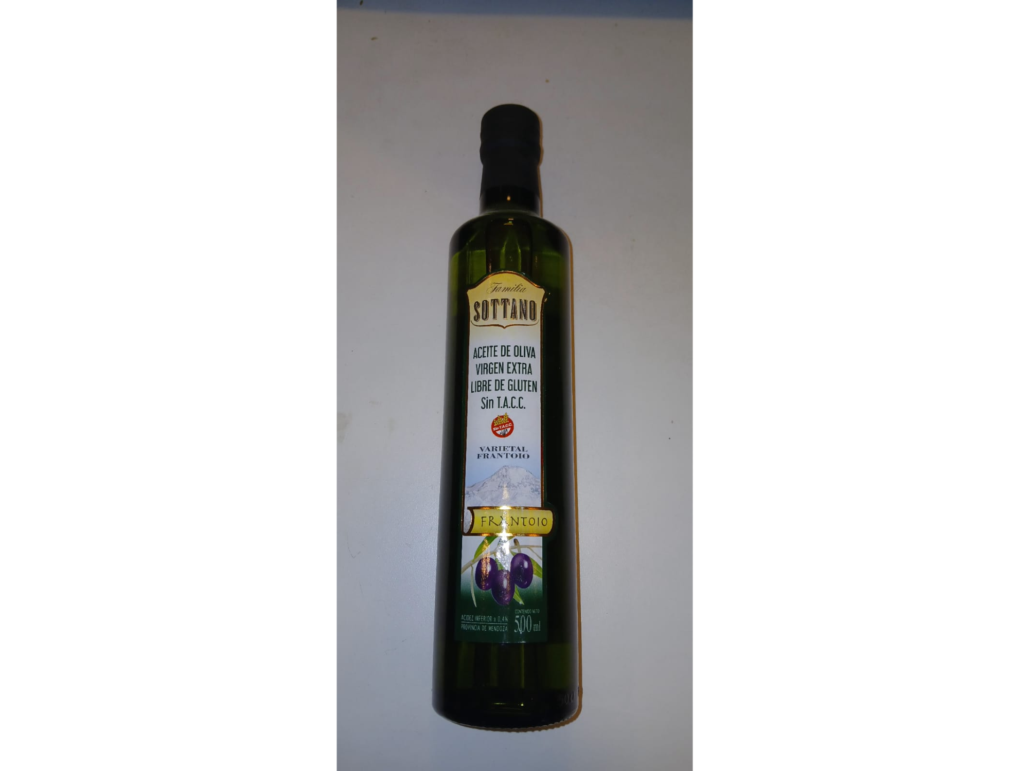 Aceite de oliva extra virgen Frantoio Sottano x 500 ml (Envase de Vidrio)
