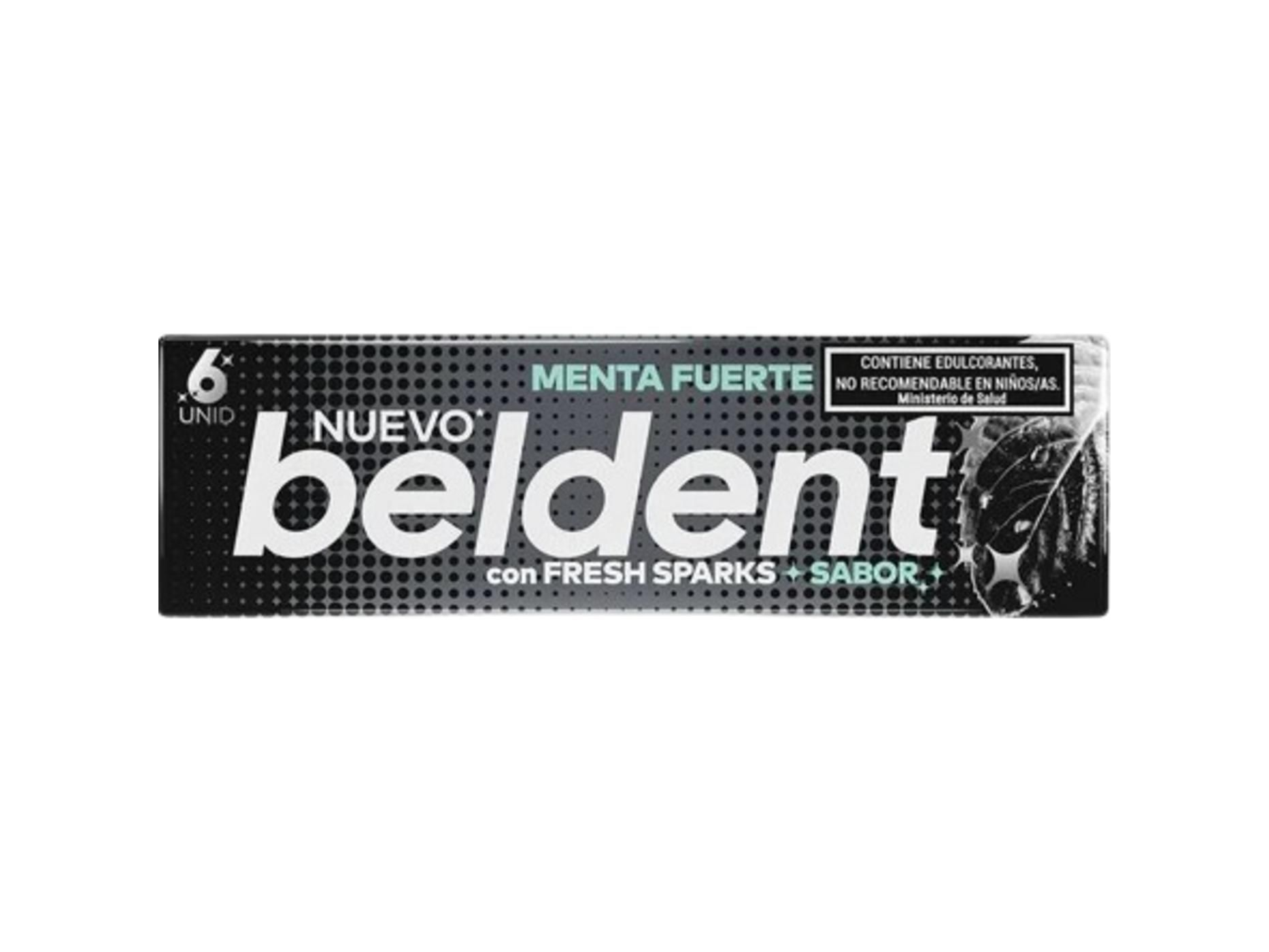 Chicle Beldent Menta Fuerte 10 g