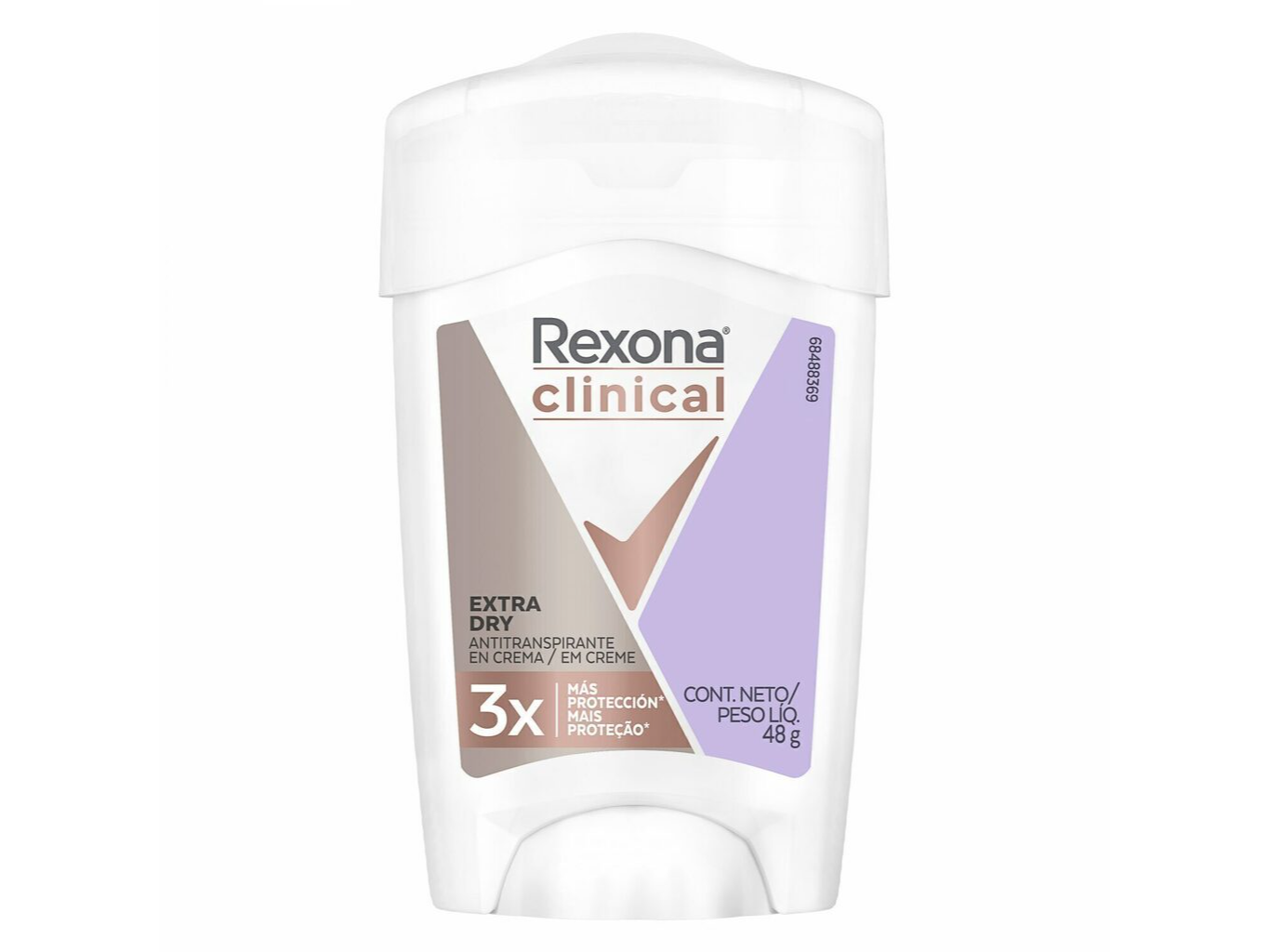 Antitranspirante en Crema Rexona Clinical Femenino Extra Dry 48 g