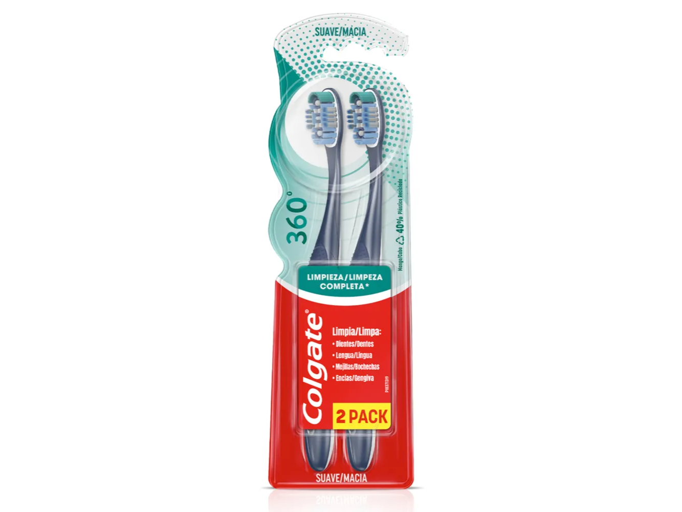 Cepillo Dental Colgate 360 Suave 2 Un
