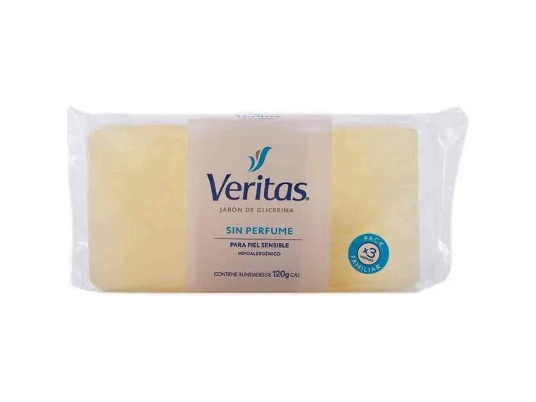 Jabón De Tocador Veritas Neutro 3 x 120 g