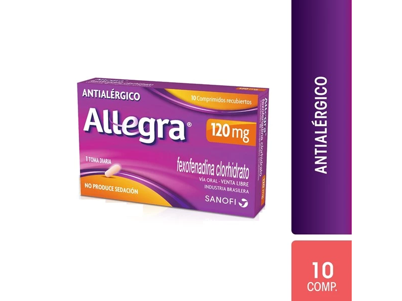 ALLEGRA VL 120 MG RECUB CPR X 10