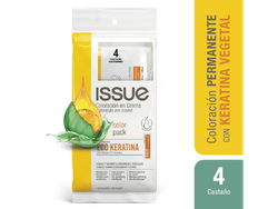 Coloración en Crema Issue Color Pack Con Keratina 4 Castaño