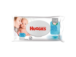 Toallitas Húmedas Huggies Puro & Natural 80 Unidades