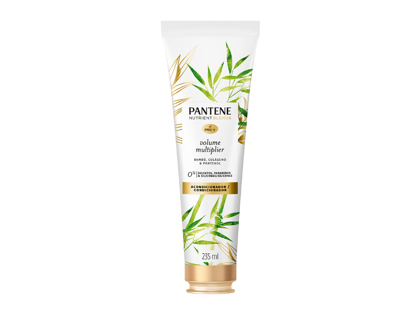Acondicionador Pantene Volume Multiplier Bambú, Colágeno Y Pantenol 235 ml