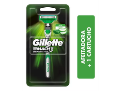 Máquina de Afeitar Gillette Con Aloe Vera Mach3 Sensitive 1 Un