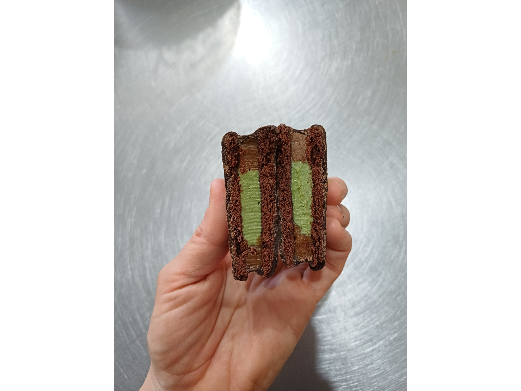 Alfajor de pistacho sin tacc