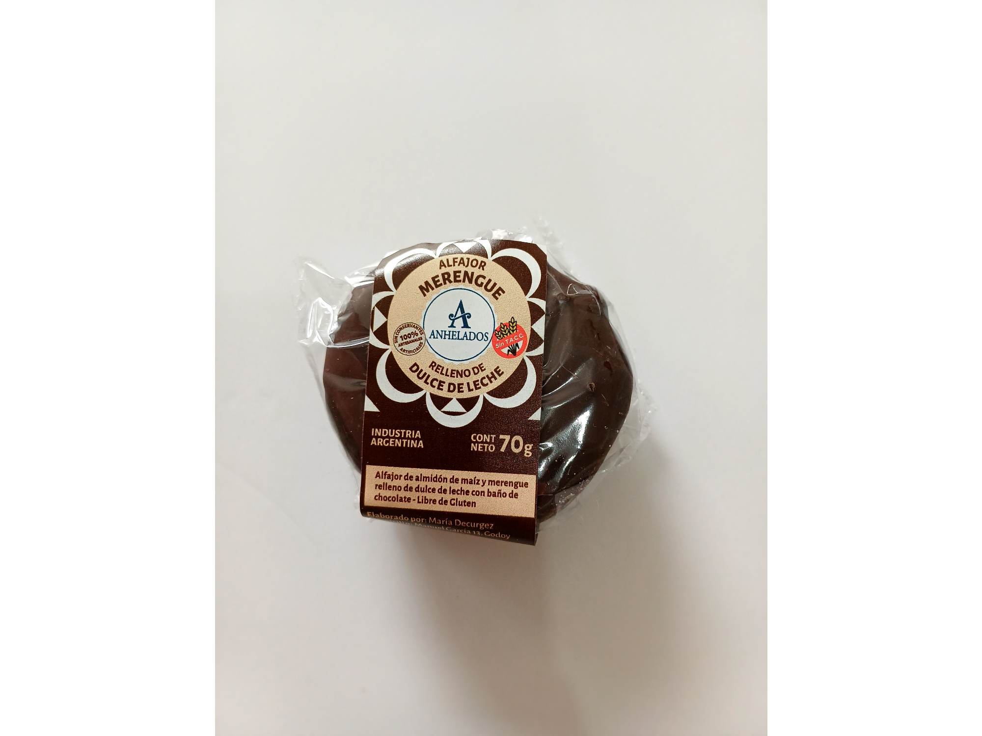Alfajor-merengue sin tacc