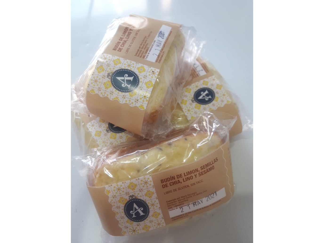 Budín de limón y semillas sin tacc