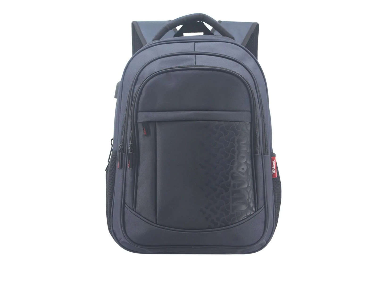 Mochila Wilson negra, detalles negros.