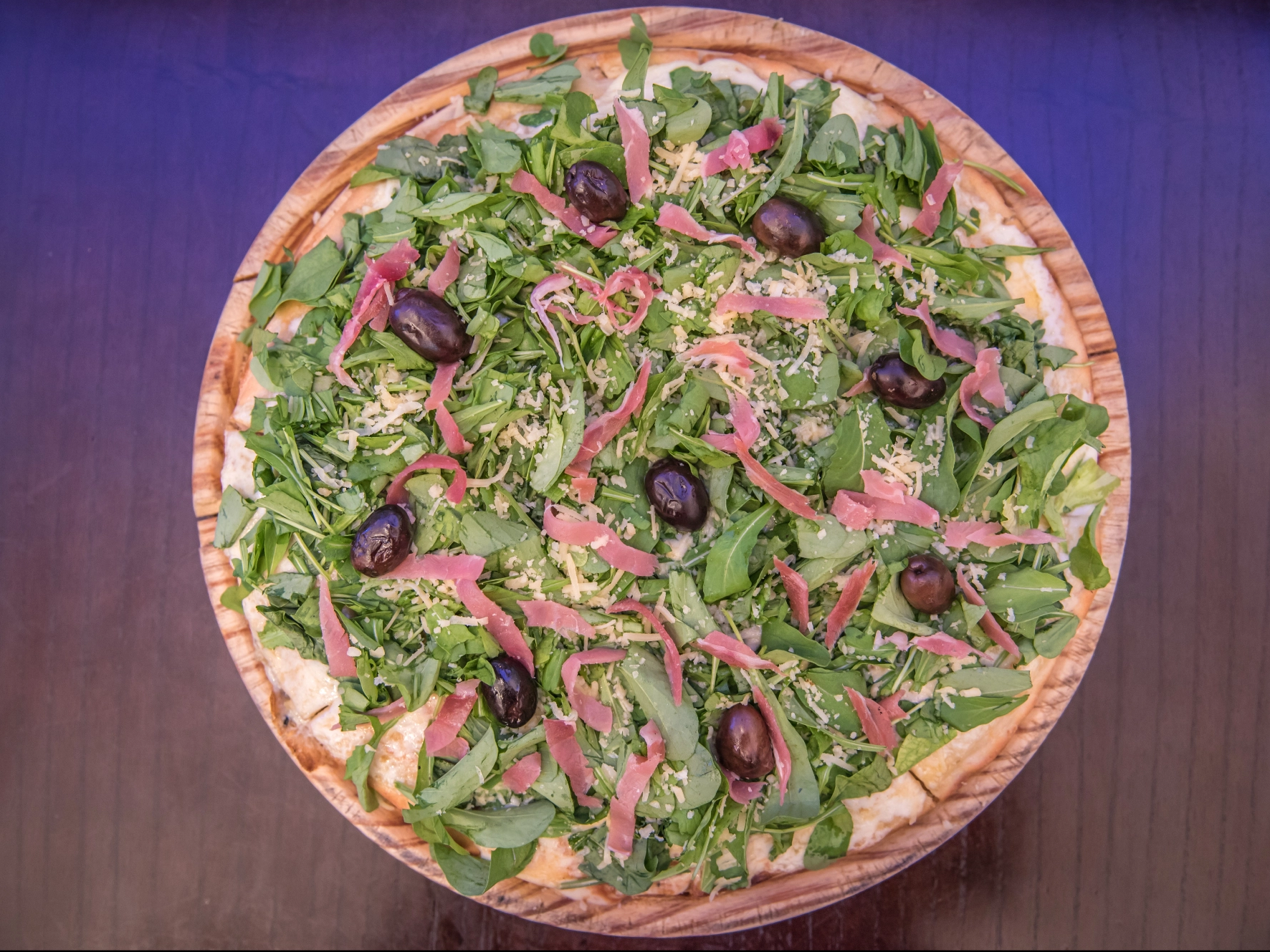 Pizza Rucula con Jamon Crudo