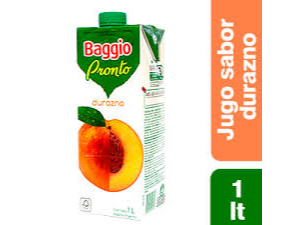 JUGO BAGGIO  DURAZNO X1LT